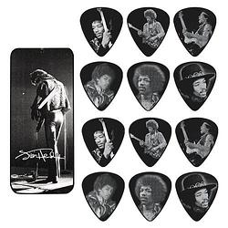 Foto van Dunlop jh-pt05h jimi hendrix silver doosje plectrums heavy