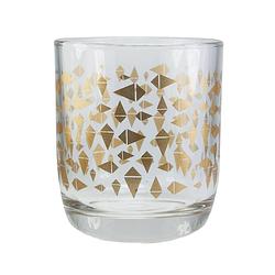 Foto van Tak design drinkglas knite 7,8 x 8,8 cm glas transparant/brons