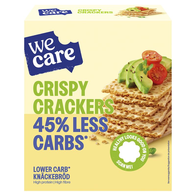 Foto van Wecare lower carb crispy crackers