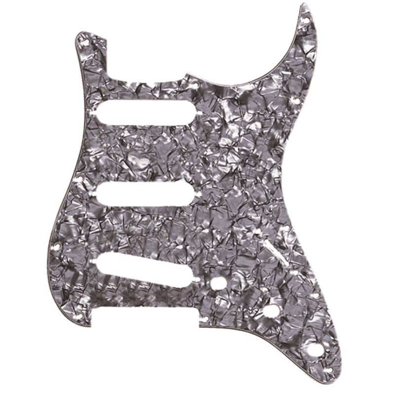 Foto van Fender 11-hole modern-style stratocaster sss pickguard black pearl slagplaat voor fender stratocaster