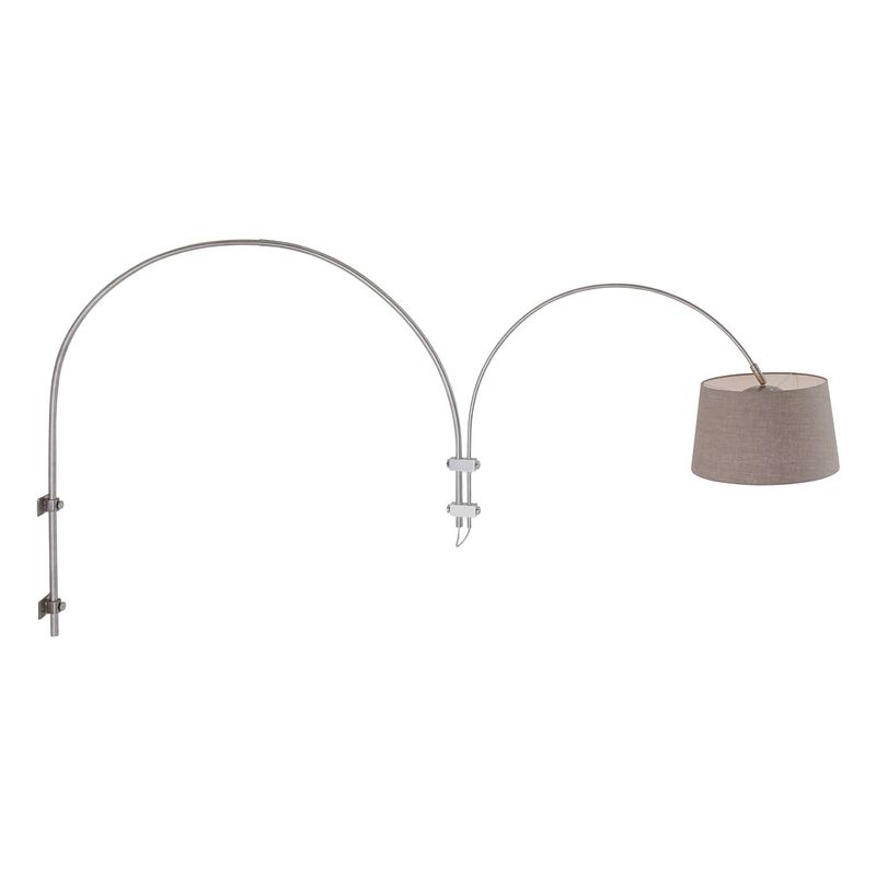 Foto van Moderne wandlamp - steinhauer - metaal - modern - e27 - l: 39cm - voor binnen - woonkamer - eetkamer - zilver