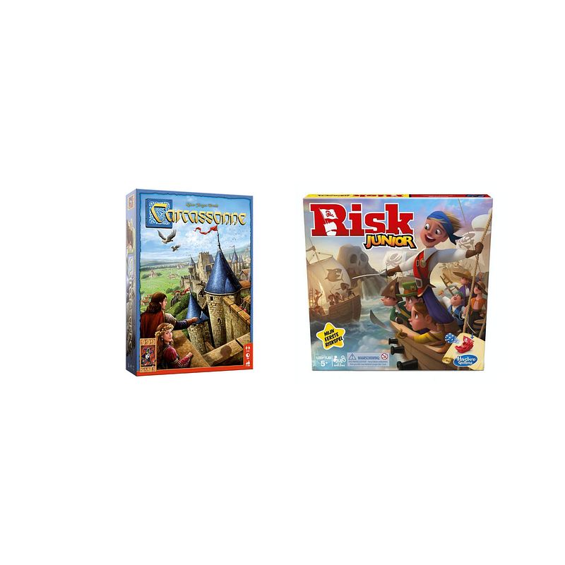 Foto van Spellenset - bordspel - 2 stuks - carcassonne & risk junior