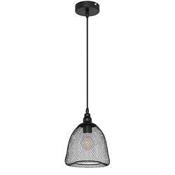 Foto van Industriële hanglamp anya - l:18.5cm - e27 - metaal - zwart