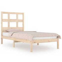 Foto van The living store bedframe - grenenhout - 205.5 x 95.5 x 31 cm - comfortabel hoofdeinde