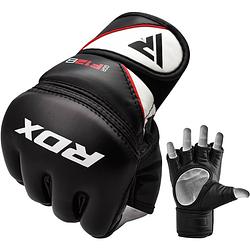 Foto van Rdx sports grappling gloves model ggrf-12 - zwart m - leer