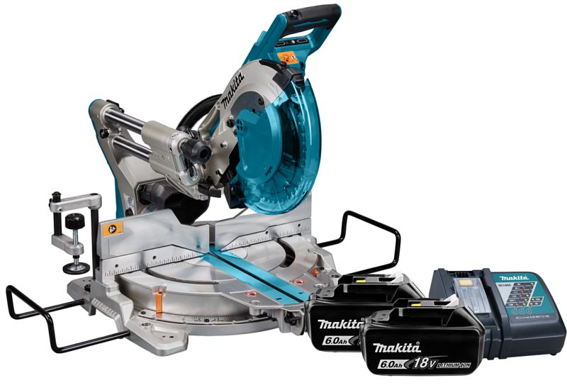 Foto van Makita dls111zu + 6,0 ah accu (2x) en lader