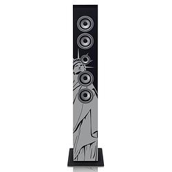 Foto van Speaker toren met bluetooth, fm radio, usb- en sd speler ices ibt-6 ny liberty zwart-grijs