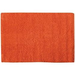 Foto van Msv badkamerkleedje/badmat voor op de vloer - oranje - 45 x 70 cm - badmatjes