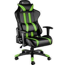 Foto van Tectake gaming chair bureaustoel - premium racing style - zwart/groen - kunstleer - verstelbaar