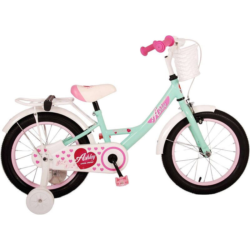 Foto van Volare ashley kinderfiets - 16 inch - groen/wit/roze