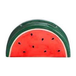 Foto van Deco meloen - rood/groen - 16x8,5x5 cm - leen bakker