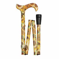 Foto van Classic canes opvouwbare wandelstok - zonnebloemen - vincent van gogh - aluminium - derby handvat - lengte 82 - 92 cm