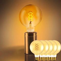 Foto van Proventa led filament lamp e27 - ‚åä 125 mm - dimbaar - warm wit - 6 pack retro lampen