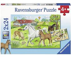 Foto van Ravensburger puzzel op de manege (2x24)