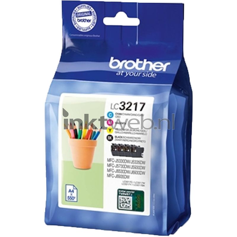 Foto van Brother lc-3217 multipack zwart en kleur cartridge