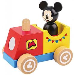 Foto van Tooky toy mickey mouse houten speelgoedtrein 18 maanden 2 delig