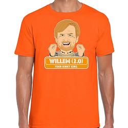 Foto van Oranje koningsdag t-shirt - kingky king - voor heren m - feestshirts