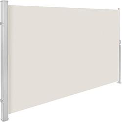 Foto van Tectake® -uitschuifbaar aluminium windscherm tuinscherm 160 x 300 cm beige