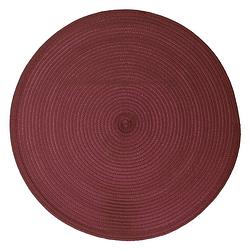 Foto van Ronde placemat gevlochten kunststof bordeaux rood 38 cm - placemats