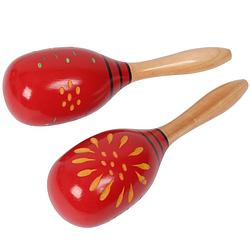 Foto van Stagg mrw-26 houten maracas rood