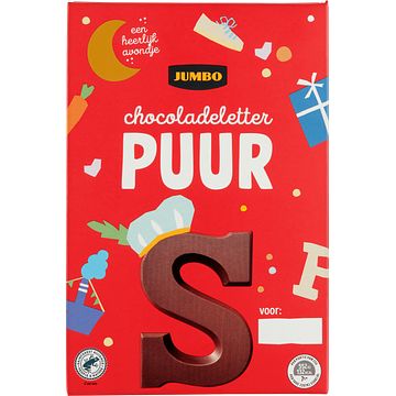 Foto van Jumbo chocoladeletter puur s 135g