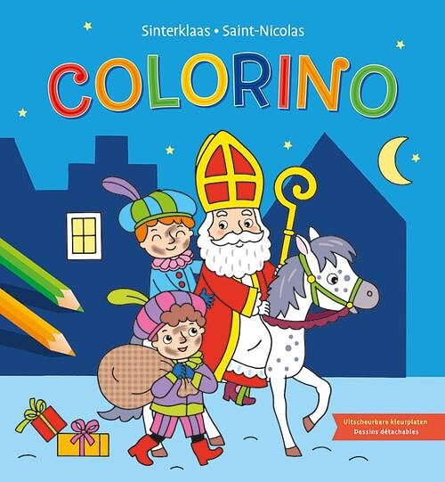 Foto van Sinterklaas kleurblok / saint-nicolas bloc de coloriage - paperback (9789044766363)