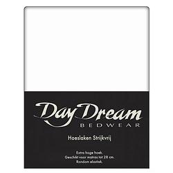 Foto van Day dream hoeslaken katoen wit-180 x 200 cm