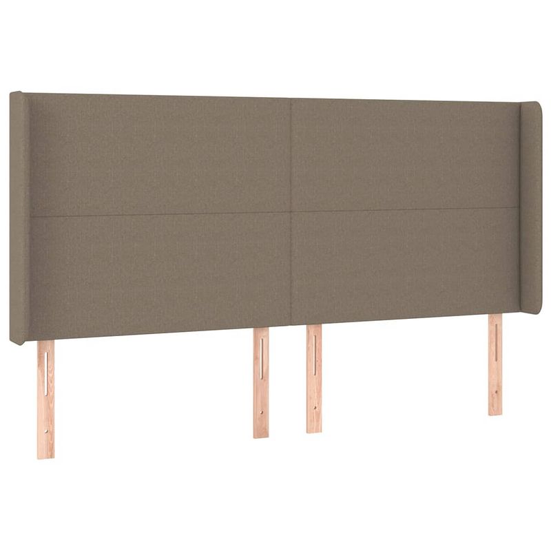 Foto van The living store hoofdeind bed - taupe - 163 x 16 x 118/128 cm - duurzaam - verstelbaar