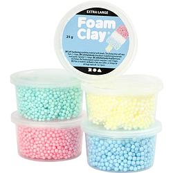 Foto van Packlinq foam clay extra large. diverse kleuren. 5x25 gr/ 1 doos