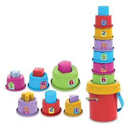 Foto van Dede- baby puzzel-vrolijke torens-12+ maanden-12 stuks- stem-non toxic