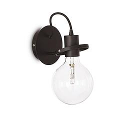 Foto van Ideal lux - radio wandlamp - modern design - metaal - e27 - zwart - 24 x 24 x 18 cm