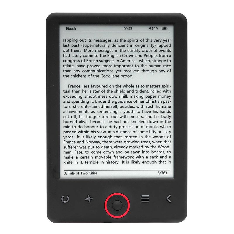 Foto van Denver e reader 6 inch - e book reader 4gb - a kwaliteit carta-paneel - microsd ingang - ebo625