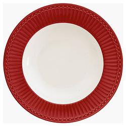 Foto van Greengate diepe borden / soepborden alice rood ø 21.5 cm - set van 6 stuks