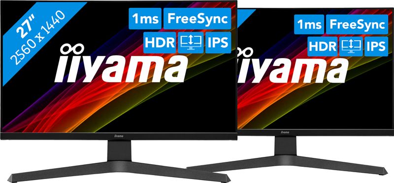 Foto van 2x iiyama prolite xub2796qsu-b1