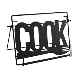Foto van Orange85 kookboekstandaard - zwart - 27x15x17,5 cm - metaal - kookboekhouder - keuken accessoires