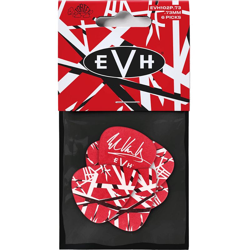 Foto van Dunlop evh102p073 tortex evh frankenstein 0.73 mm plectrumset (6 stuks)