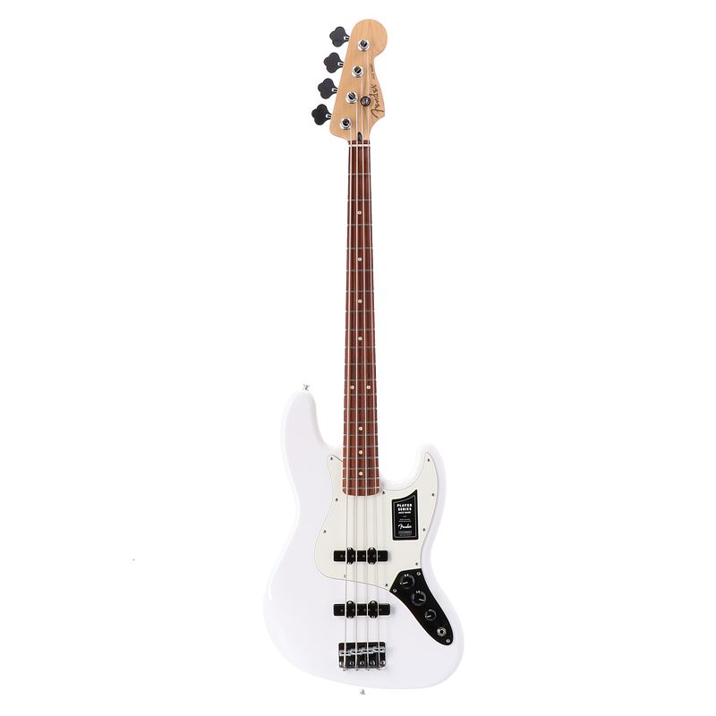 Foto van Fender player jazz bass polar white pf