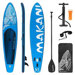 Foto van Opblaasbare stand up paddle board makani xl 380x80x15 cm blauw pvc