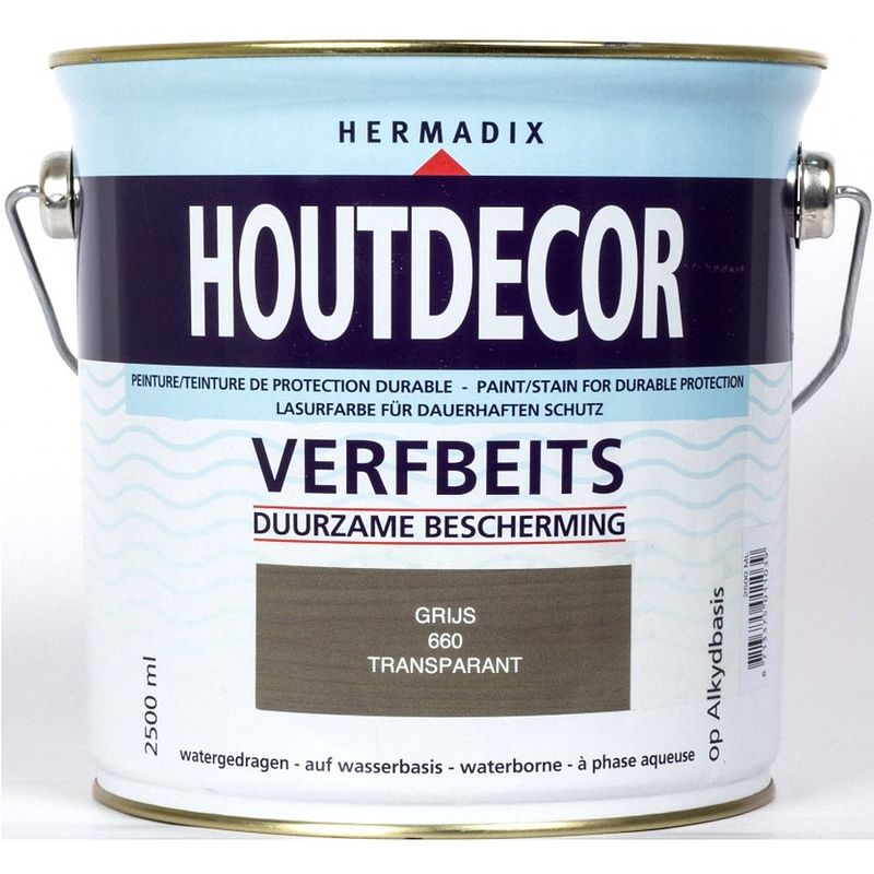 Foto van Hermadix - houtdecor 660 transparant grijs 2500 ml