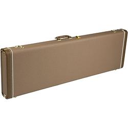 Foto van Fender g&g deluxe precision bass hardshell case brown/gold plush koffer voor precision bas