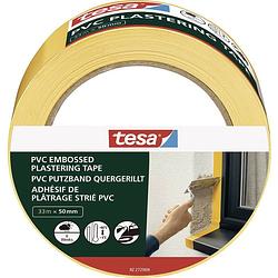 Foto van Tesa pvc putzband 55486-00000-00 gipstape geel (l x b) 33 m x 50 mm 1 stuk(s)