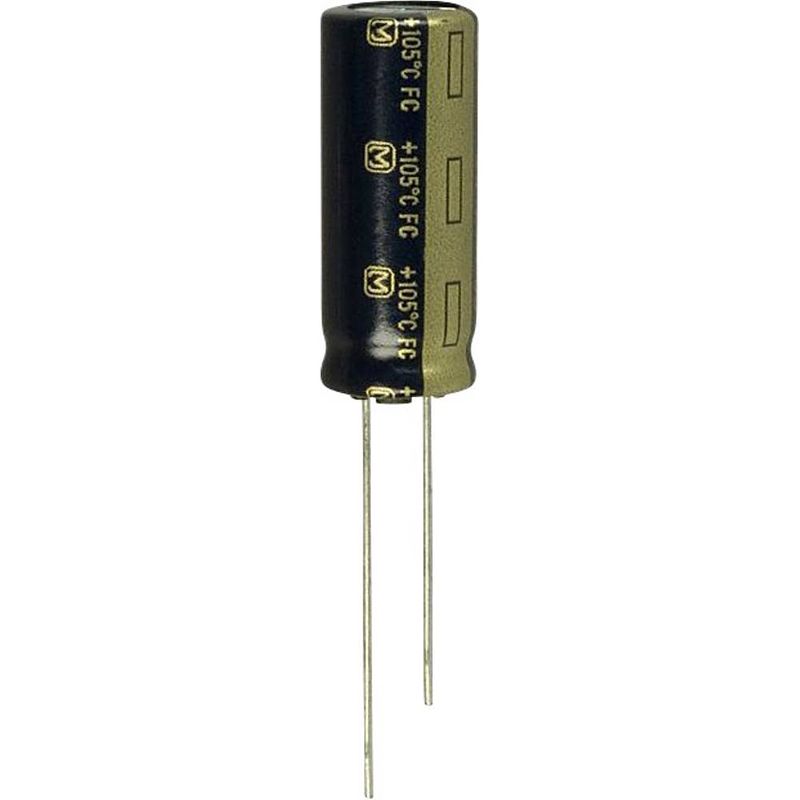 Foto van Panasonic eeu-fc1j221 elektrolytische condensator radiaal bedraad 5 mm 220 µf 63 v 20 % (ø) 10 mm 1 stuk(s)