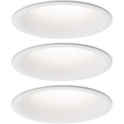 Foto van Paulmann cymbal led-inbouwlamp voor badkamer set van 3 stuks 18.9 w ip44 wit (mat)