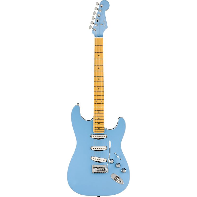 Foto van Fender aerodyne special stratocaster california blue mn elektrische gitaar met gigbag