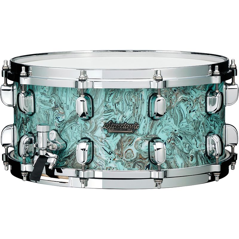 Foto van Tama mrs1465-slw sky blue swirl starclassic maple snaredrum 14 x 6.5 inch