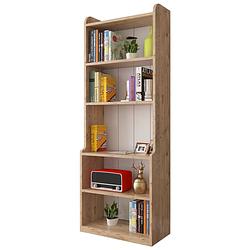 Foto van Boekenkast - opbergrek met 6 planken - woonkamer - slaapkamer 30 x 60 x 180 cm - bruin-open planken - voor kantoor