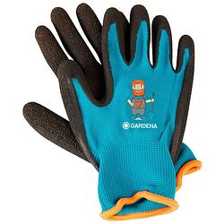 Foto van Gardena tuinhandschoenen junior polyester turquoise/zwart maat 2