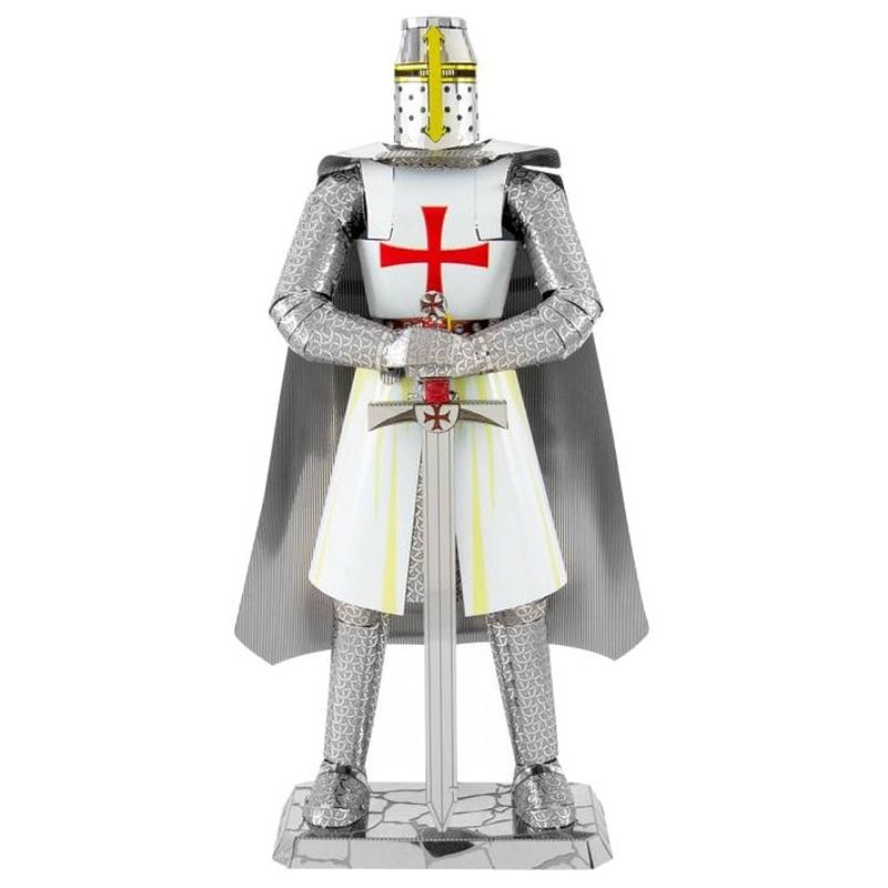 Foto van Metal earth iconx templar knight modelbouwset zilver/wit