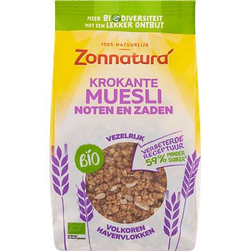 Foto van Zonnatura bio krokante muesli noten en zaden 375g bij jumbo