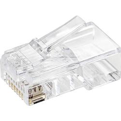 Foto van Tru components western rj45-connector tc-9202516 stekker, recht aantal polen 8p8c transparant 5 stuk(s)